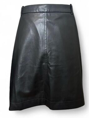 💜 J.Crew Black Faux Leather/Pleather Skirt (16)